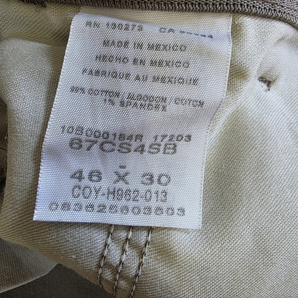 Wrangler Comfort Solutions Series Mens 46x30 Pants Tan Khaki Cotton Blend Casual - Picture 6 of 9